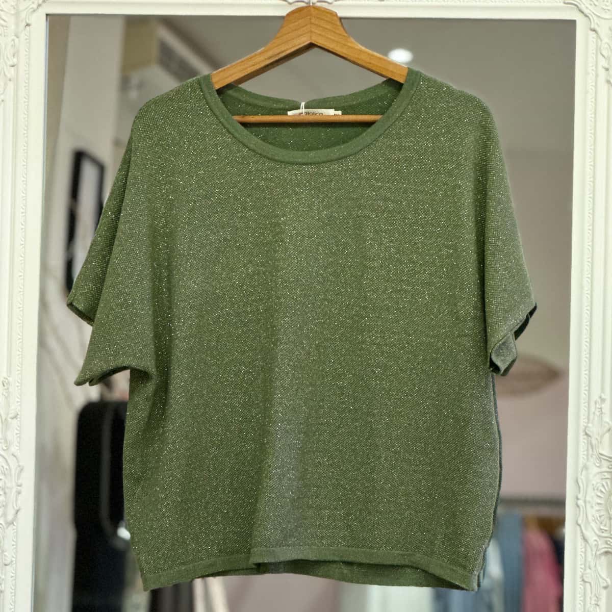 Pull manches courtes kaki