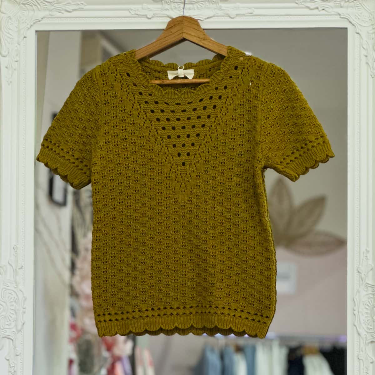 Pull crochet manches courtes
