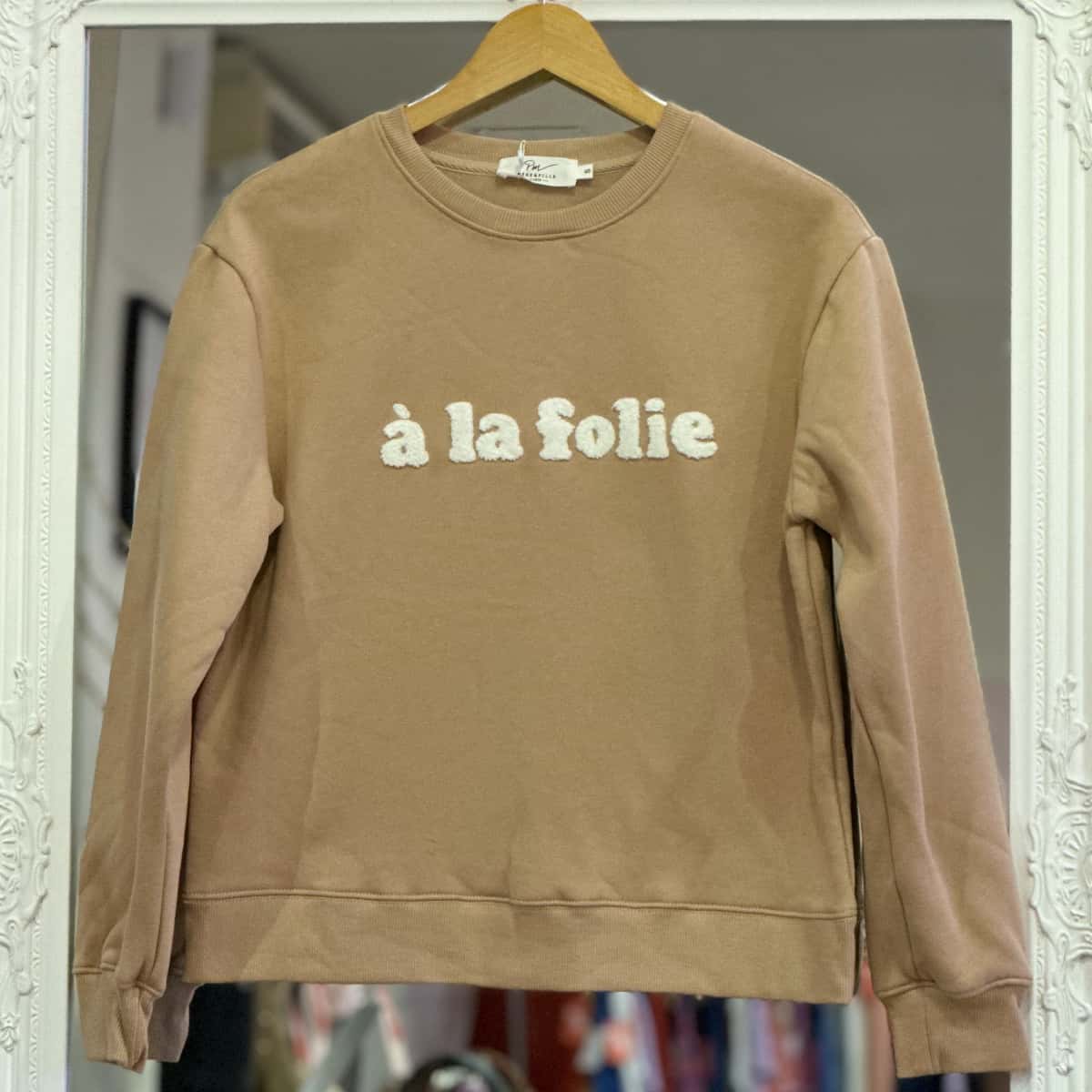Sweat vert « A la folie » FEMME