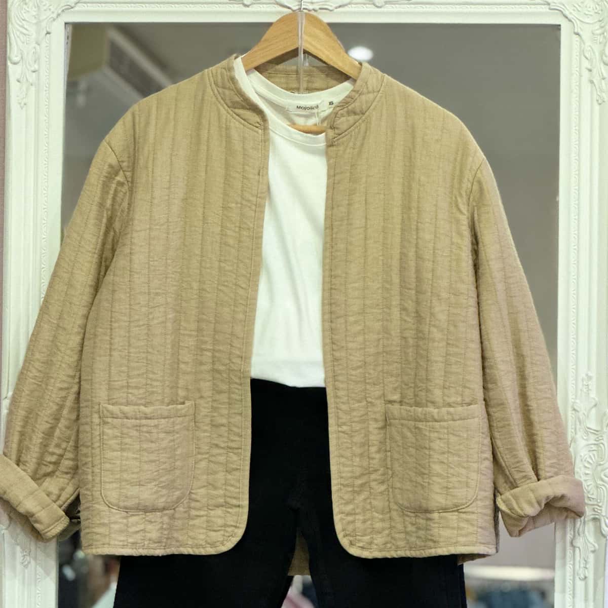 Veste beige kimono