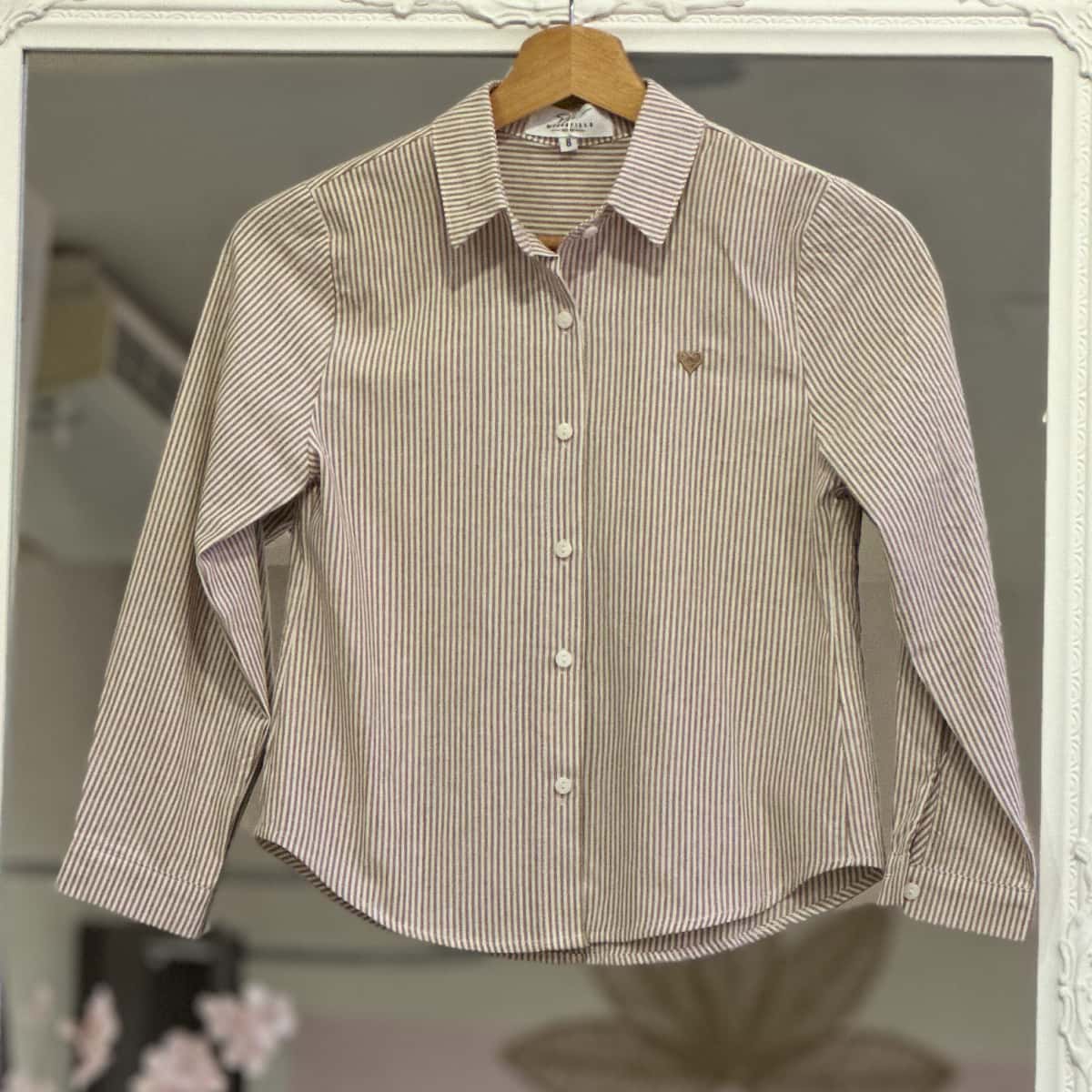 Chemise rayée choco junior