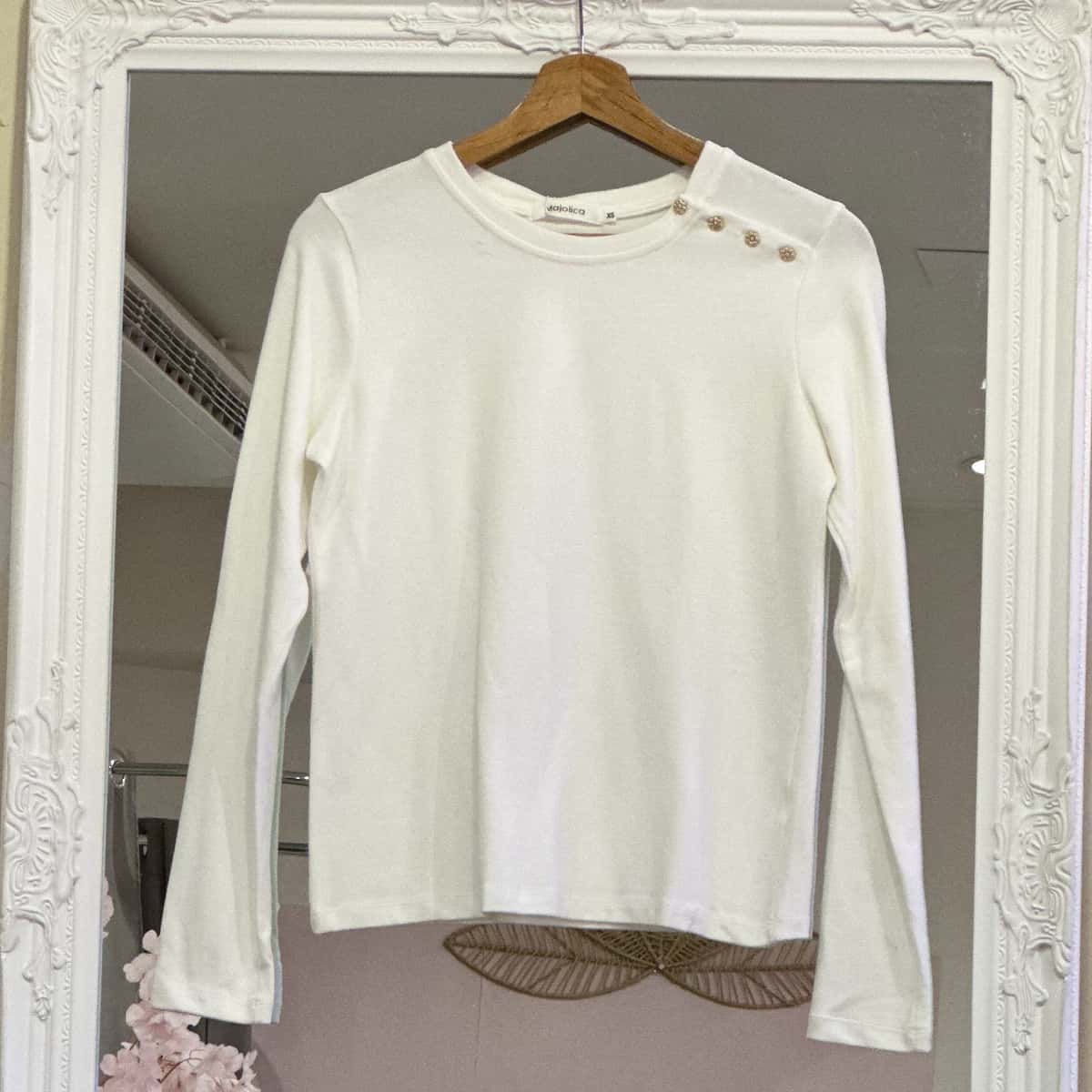 T-shirt manches longues 3 boutons