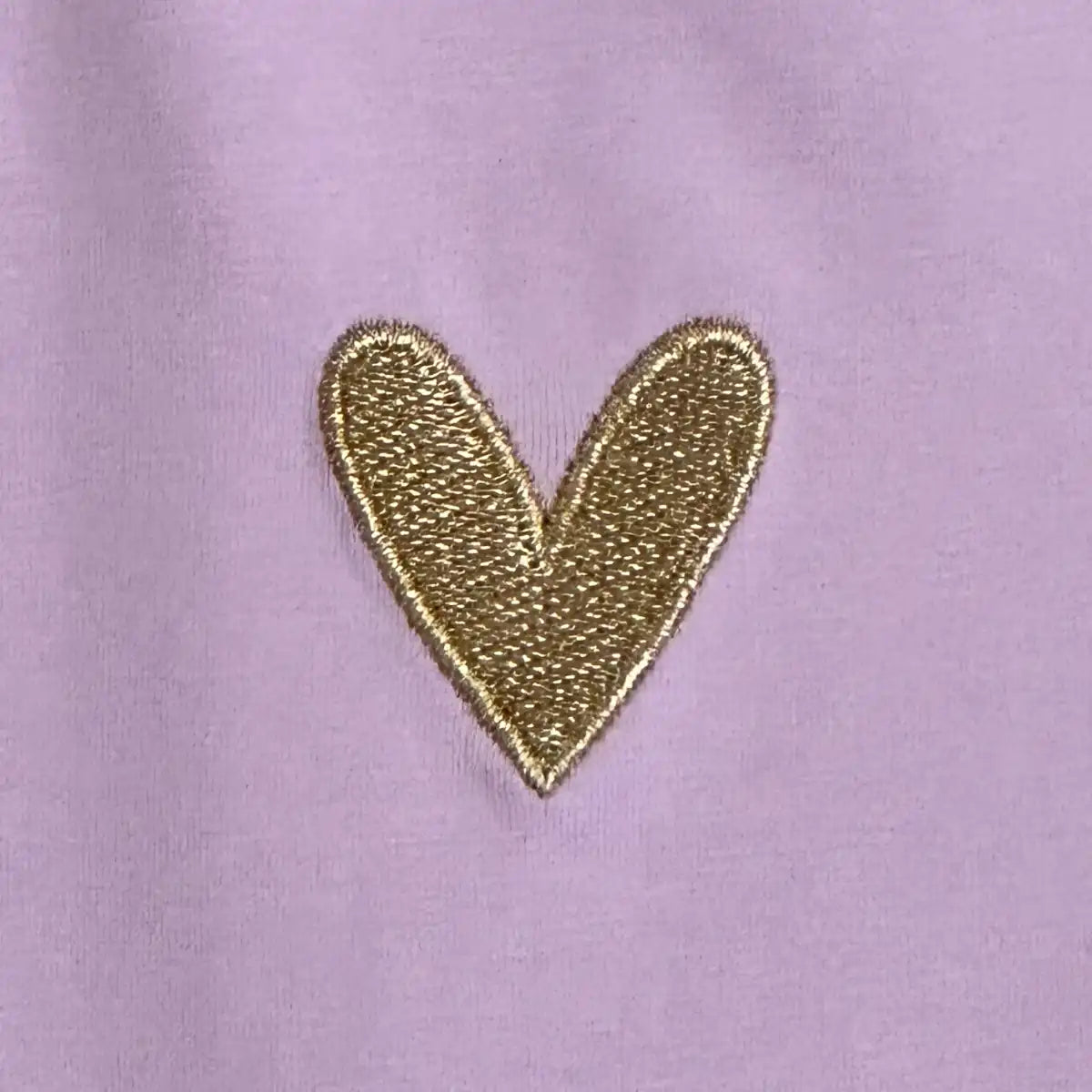 T-shirt « parme » cœur brodé or femme