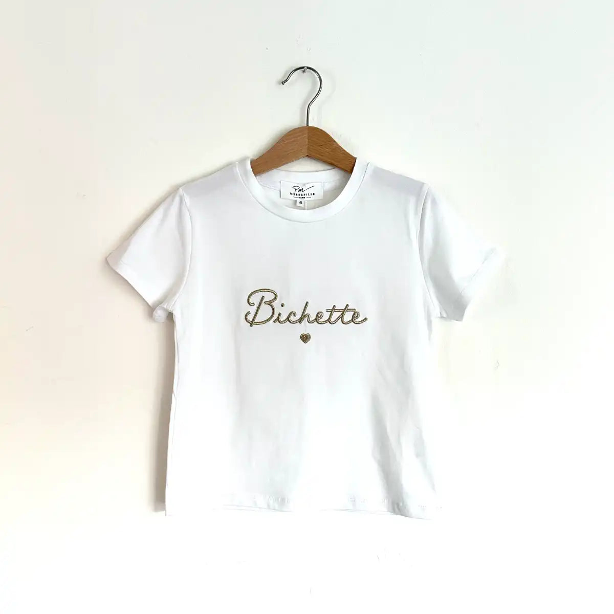 T-shirt « Bichette »fille bleu