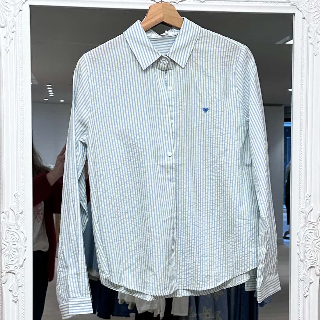 Chemise rayée bleu E26 femme