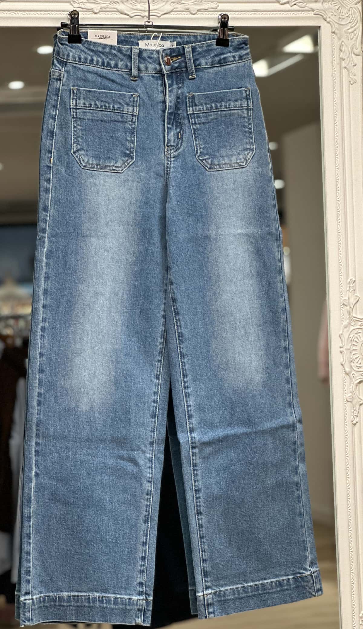 Jean bleu poches plaquées E26