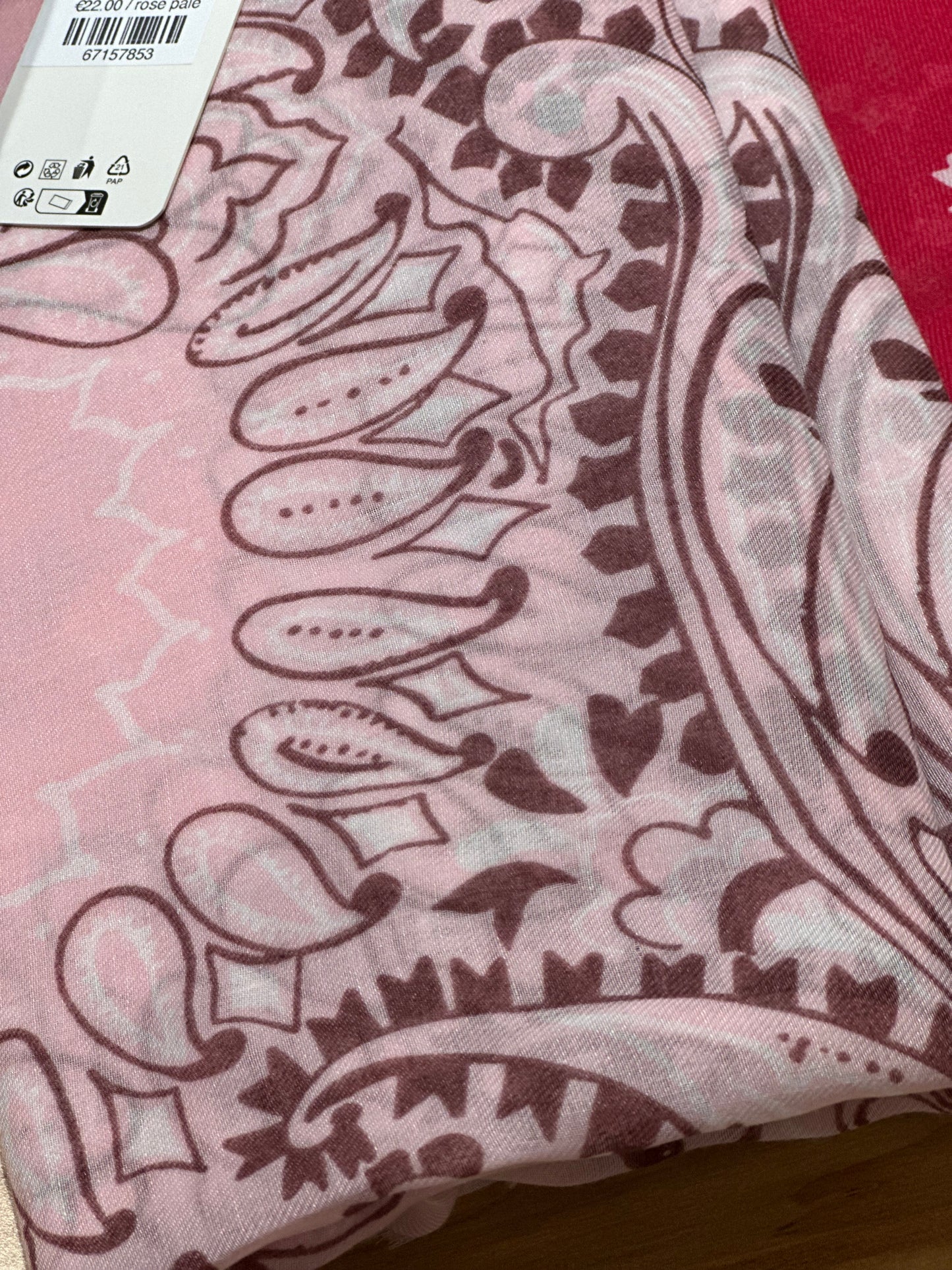 Foulard bandana rose