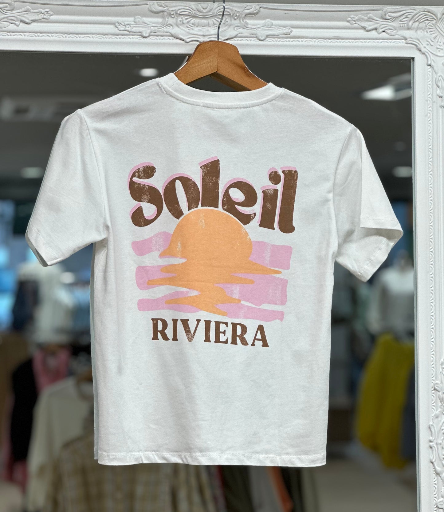 T shirt " Soleil" choco femme