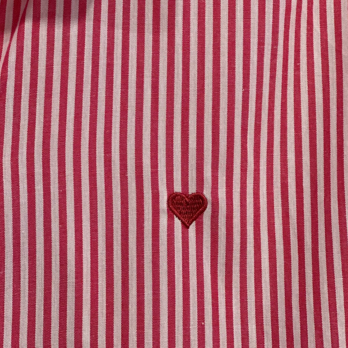 Chemise rayée rouge femme