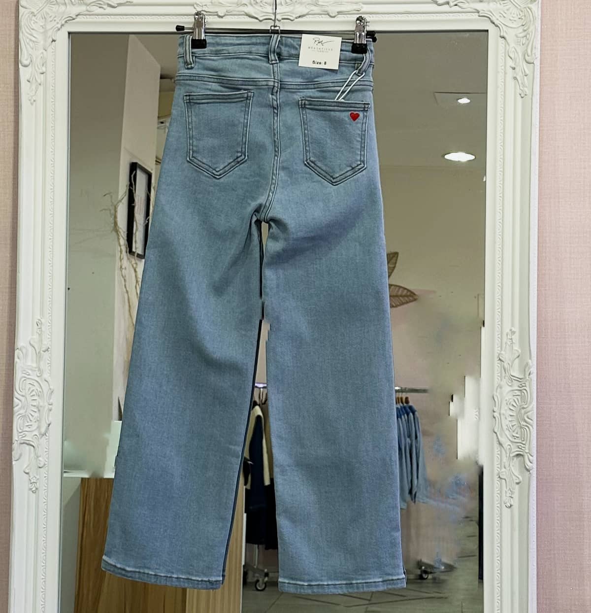 Jean large bleu clair femme