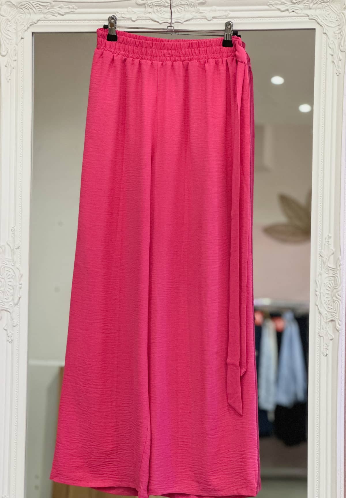 Pantalon fluide fushia femme