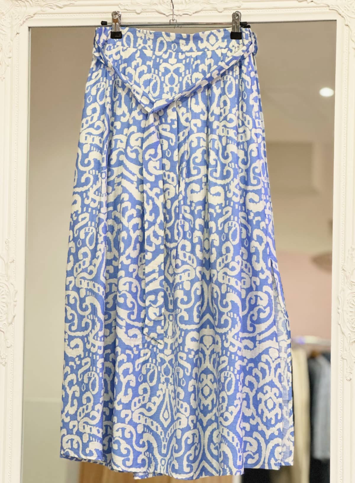 Jupe imprimé bleu