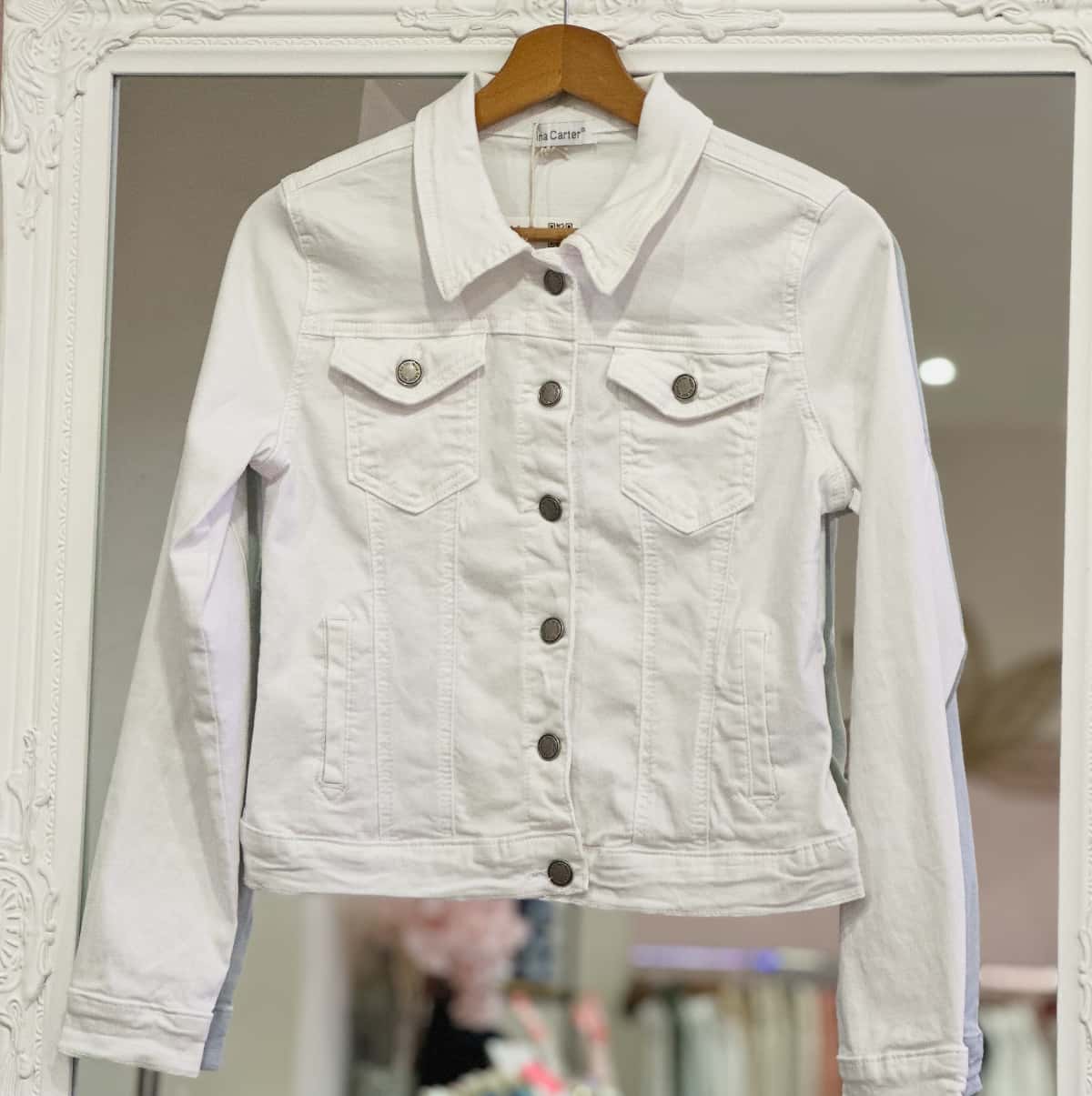 Veste coupe jean blanche