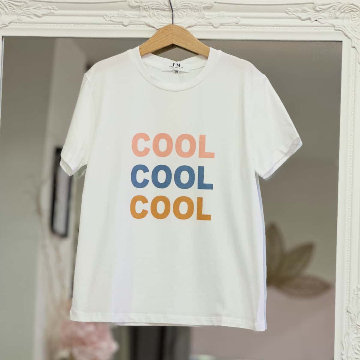 T shirt "COOL" rose/bleu