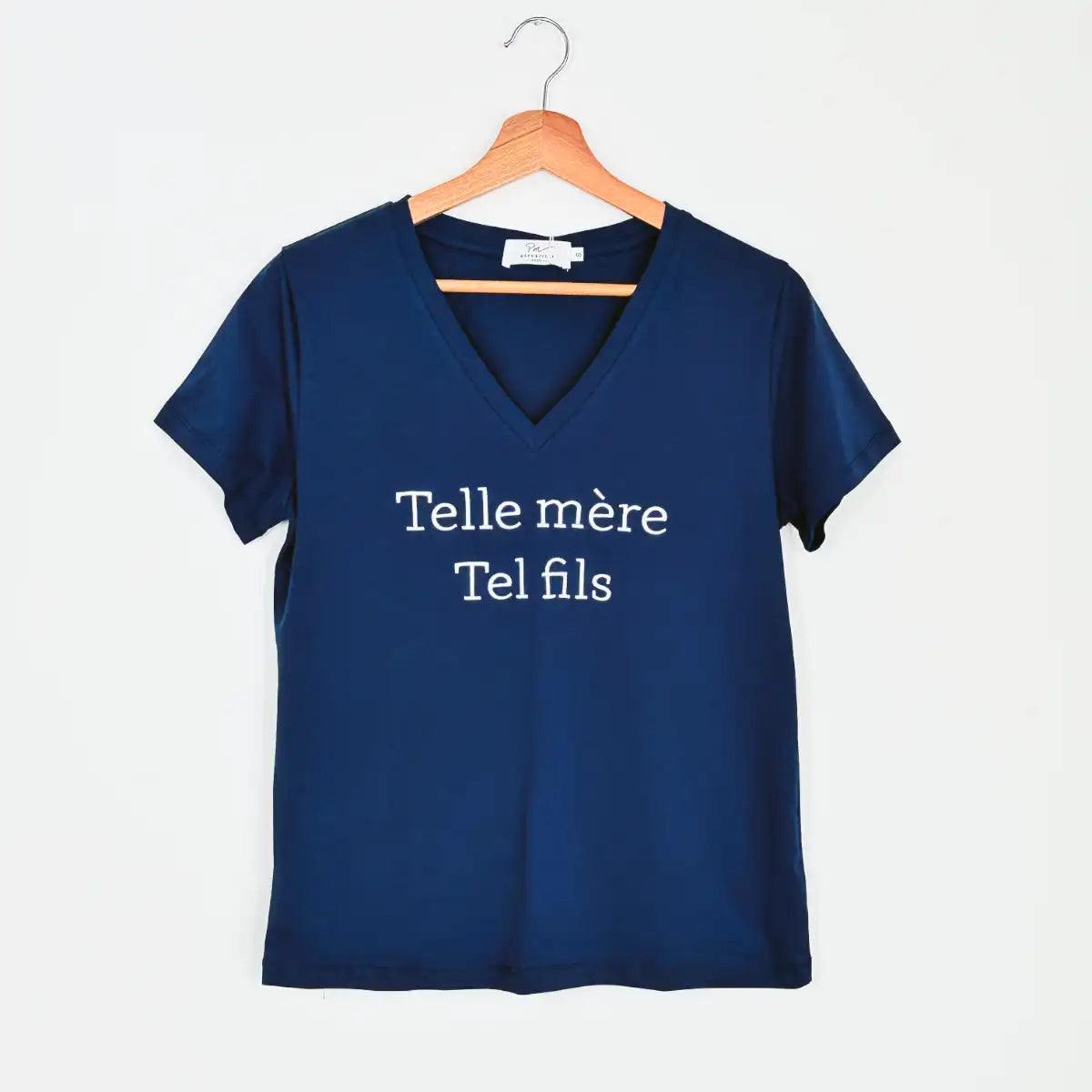T-shirt « Telle mère tel fils »marine femme