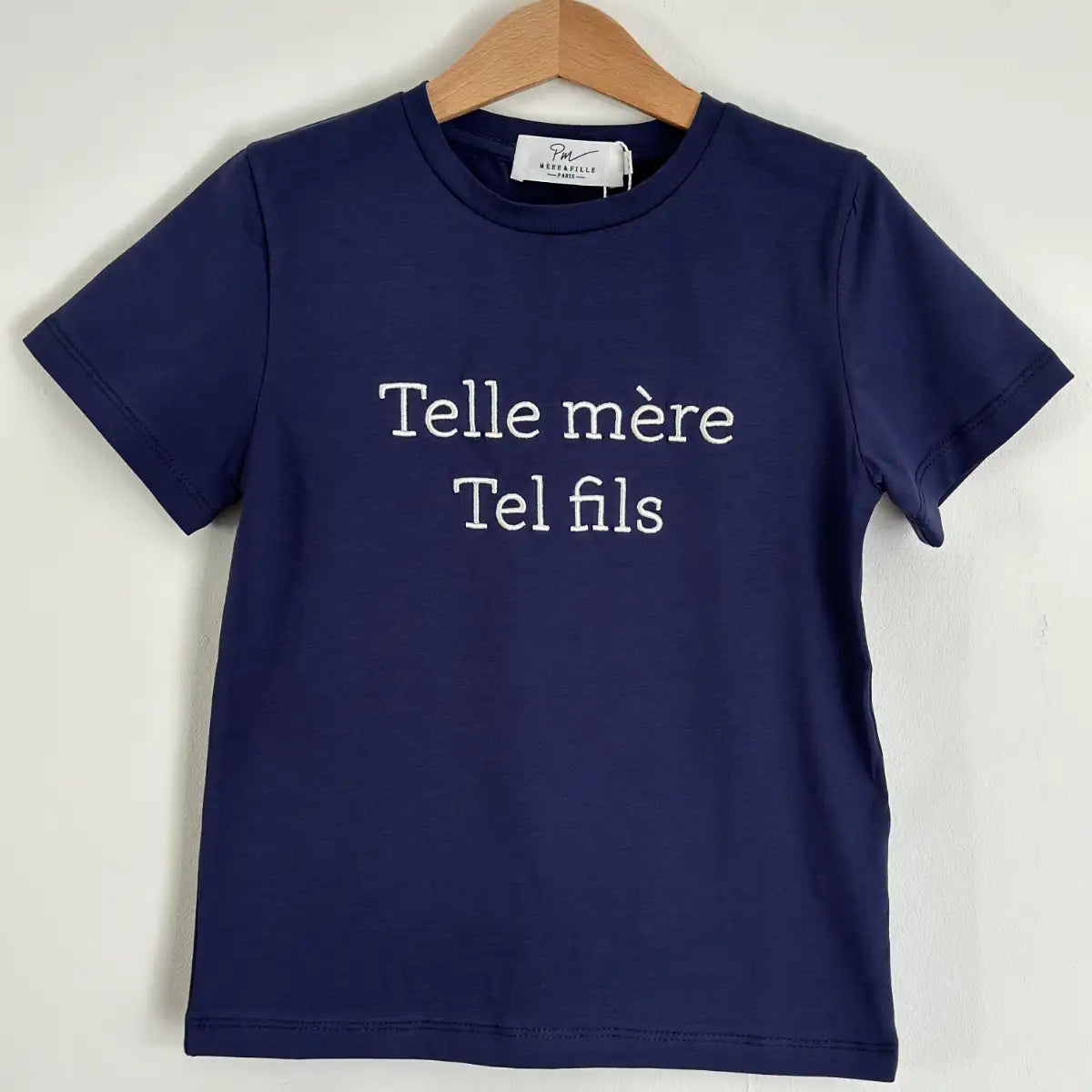 T-shirt « Telle mère tel fils » marine enfant