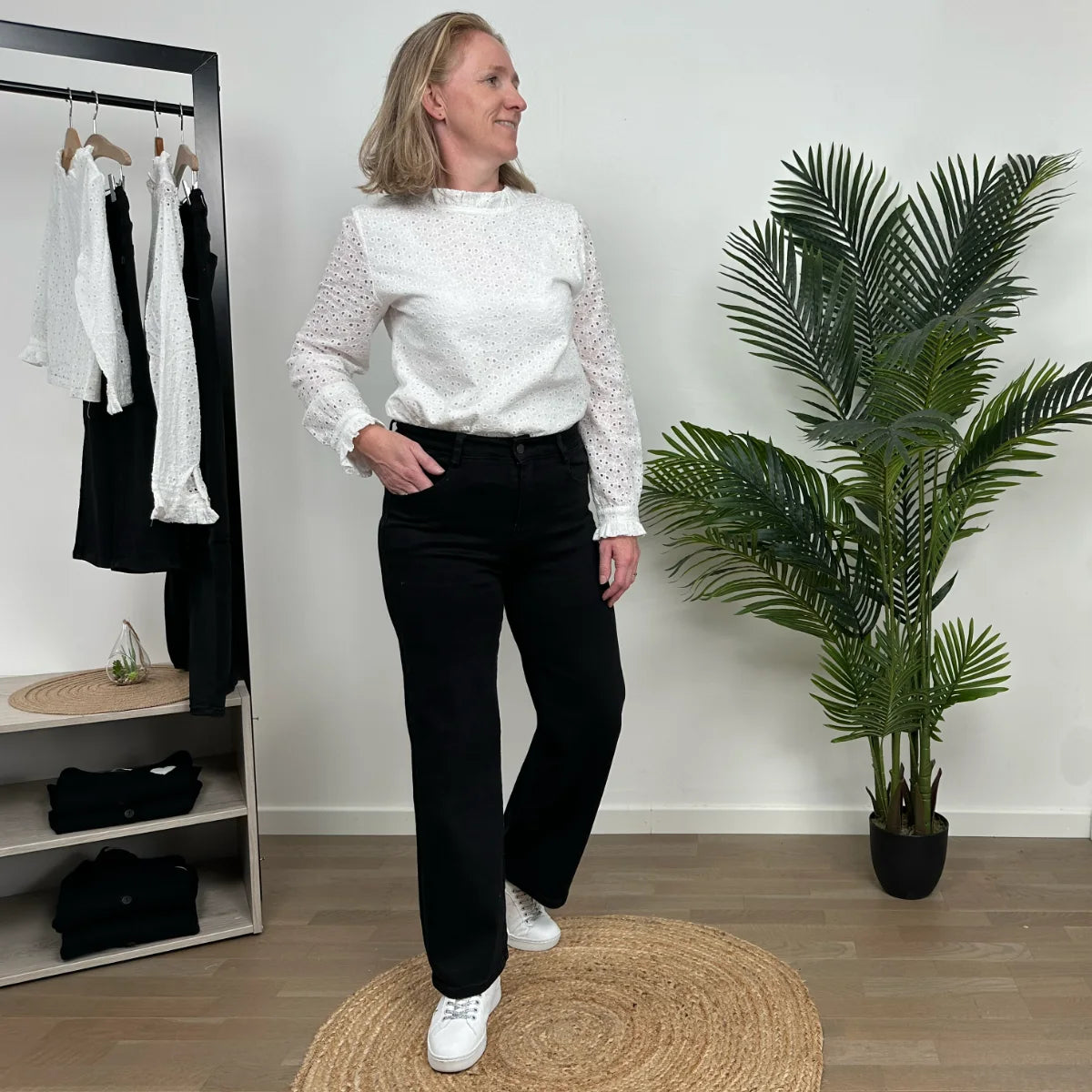 Jean coupe "large" femme