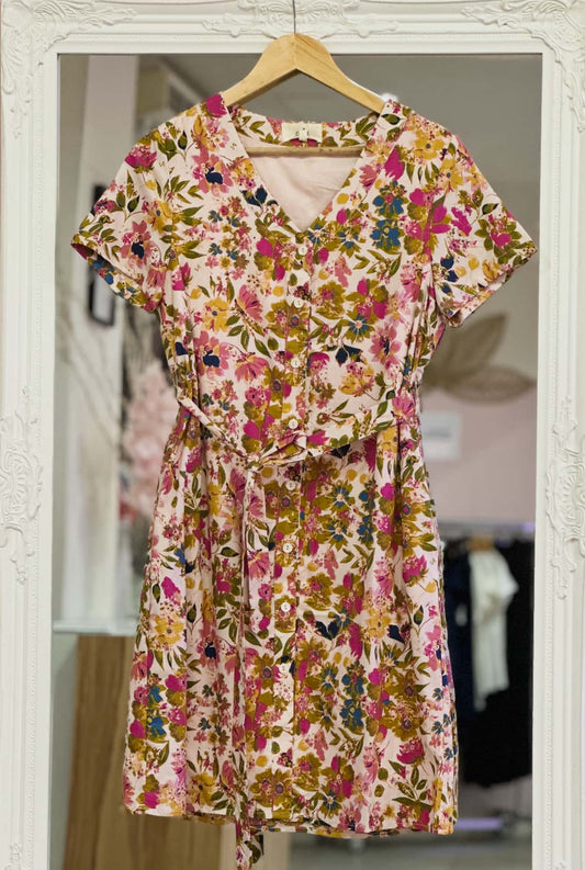 Robe droite fleurie