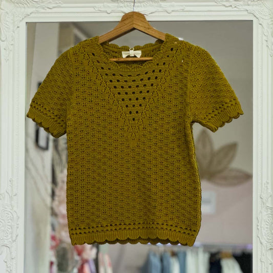 Pull crochet manches courtes
