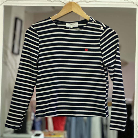 T-shirt marinière manches longues junior