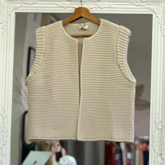 Gilet sans manche beige