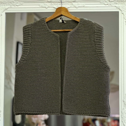 Gilet sans manche taupe