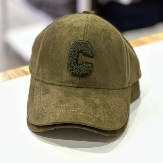 Casquette effet daim kaki