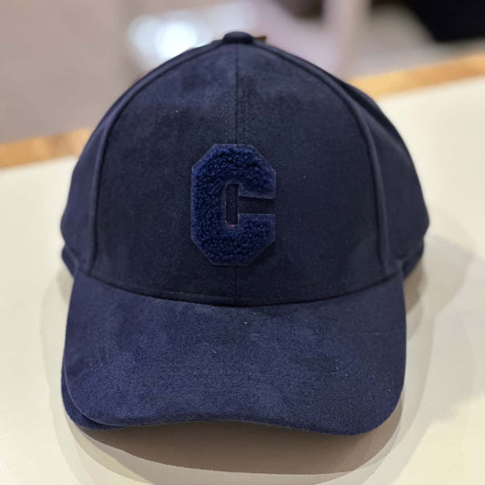 Casquette effet daim marine
