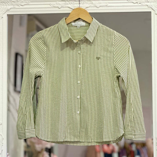 Chemise double rayures vertes junior