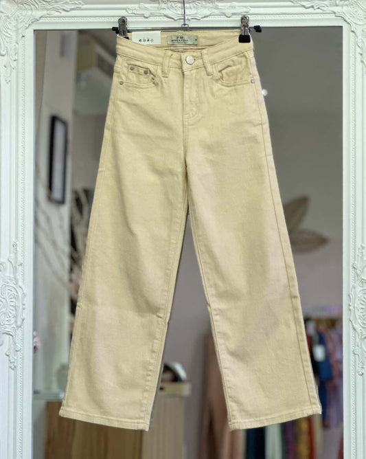 Jean large crème junior