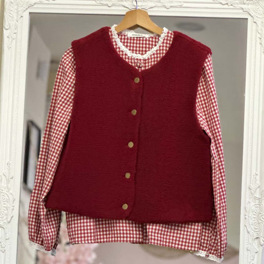 Gilet sans manche bordeau