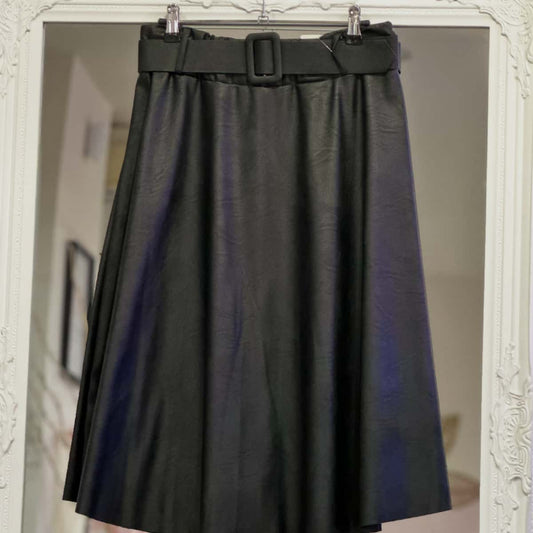 Jupe simili cuir noir