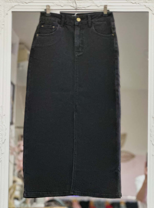 Jupe en jean noir femme