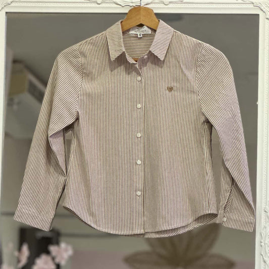 Chemise rayée choco junior