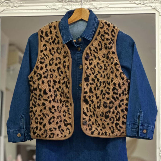 Gilet sans manche léopard junior