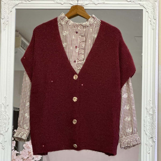 Gilet sans manche bordeaux