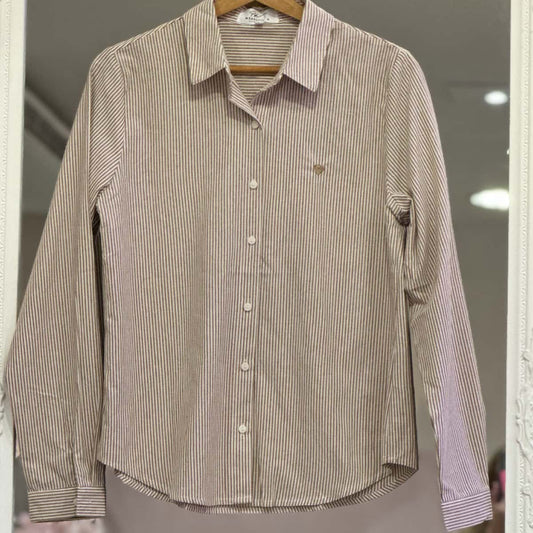 Chemise rayée choco femme