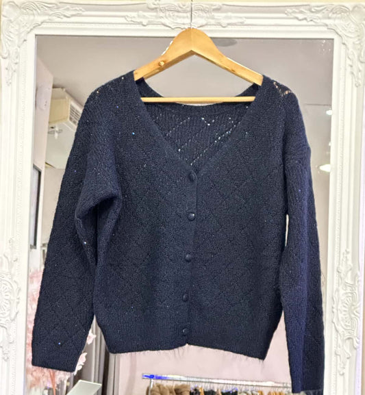 Gilet paillettes marine