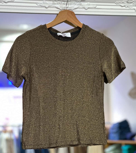 T shirt de fête doré