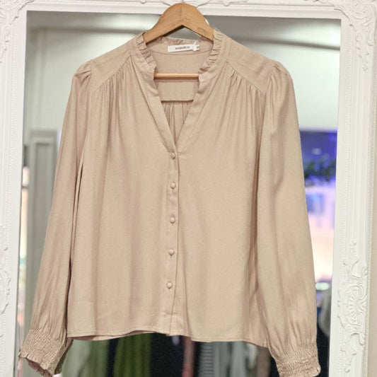 Chemise beige irisée