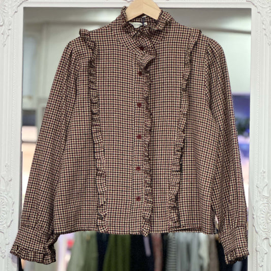 Chemise tweed Bordeaux