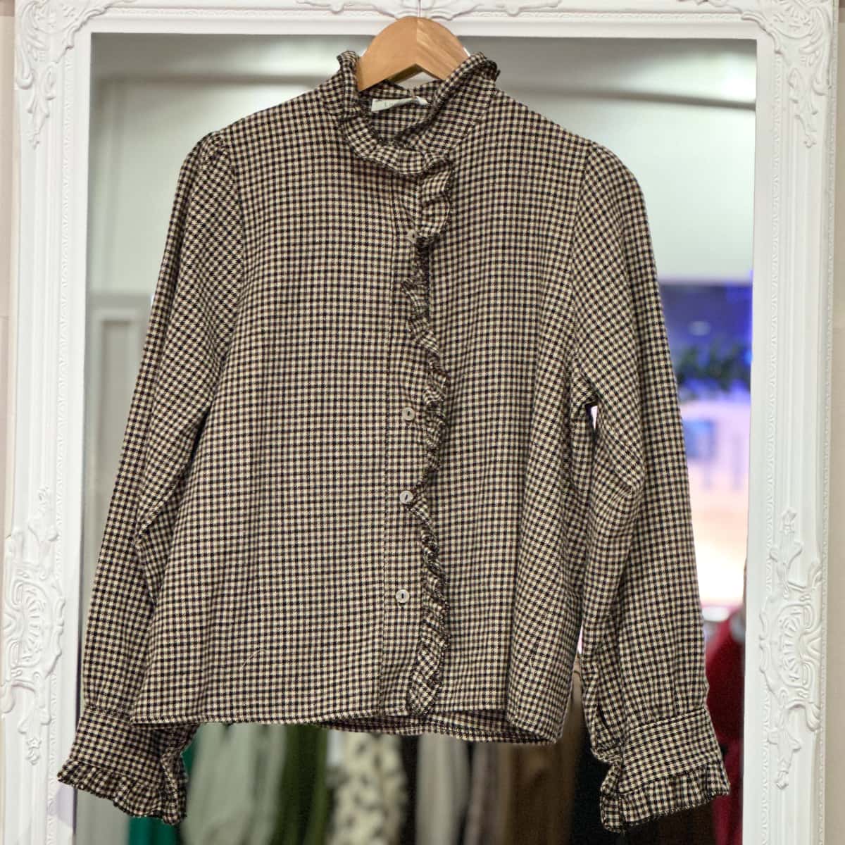 Chemise tweed chocolat