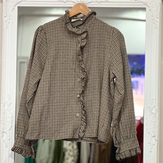 Chemise tweed chocolat