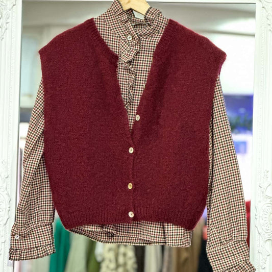 Gilet sans manche bordeaux