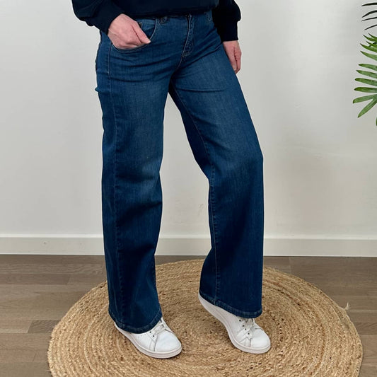 Jean large coeur rouge  femme