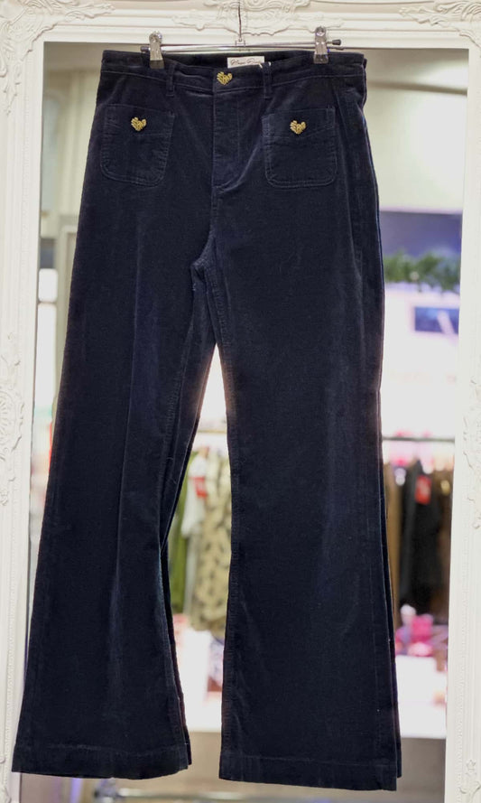 Pantalon velour marine