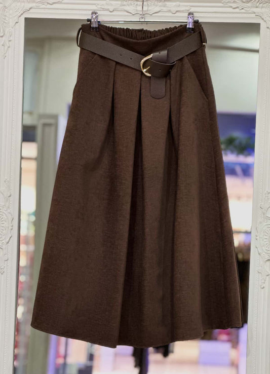 Jupe suédine chocolat