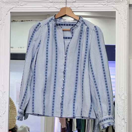 Chemise rayée Bleu