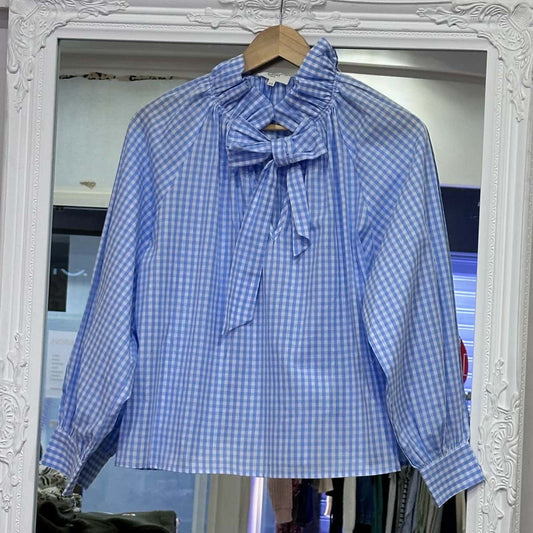 chemise vichy noeud au col