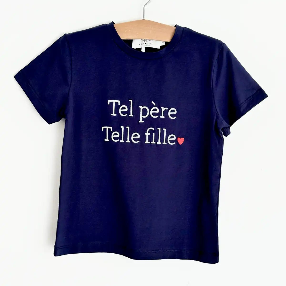 T-shirt « Tel père telle fille » blanc fille